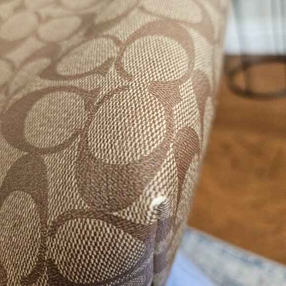 Coach Zippered Tote Bag in Signature Print - Picture 10 of 16